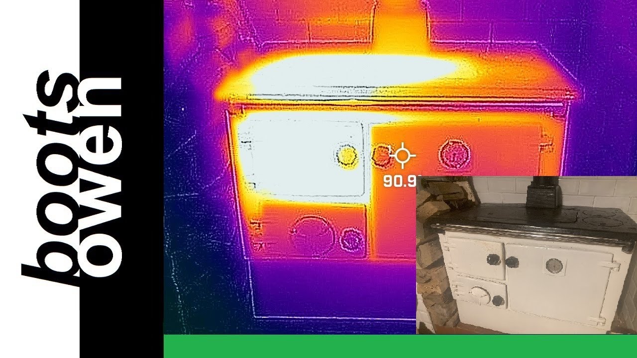 Cooking on a solid fuel cookstove: Thermal images of heat within the range: Stanley/Aga/Rayburn/Esse
