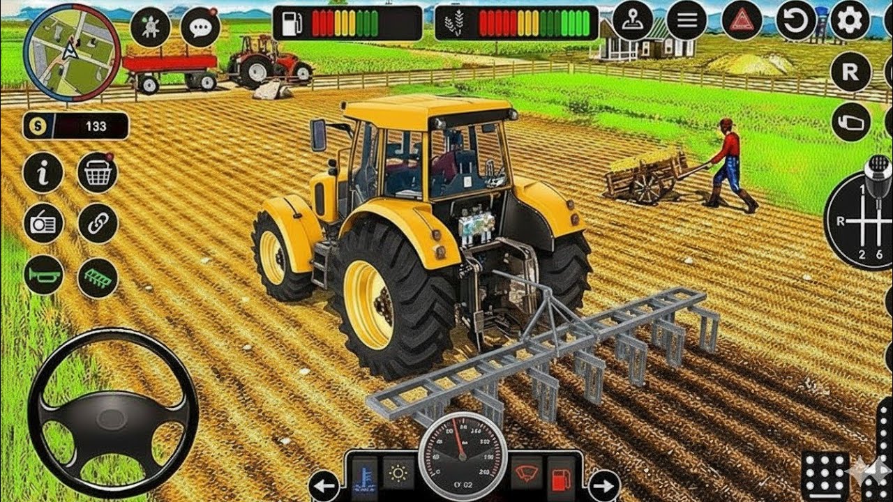 Indian Tractor Simulator 🚜 | Real Village Farming Tractor Driving Game | Android Gameplay#SimVerse