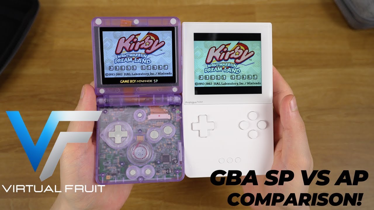 Analogue Pocket vs. GBA SP Funnyplaying Mod Comparison (4k/60fps)