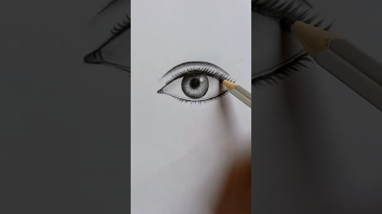 👁️ eye drawing/aankh kaise banaye/#drawing #eyesdrawing #shorts