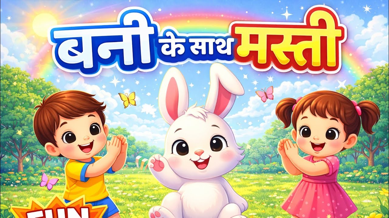 बनी के साथ मस्ती 🐰🎵 | Fun Bunny Dance Song for Kids | Hindi Rhymes