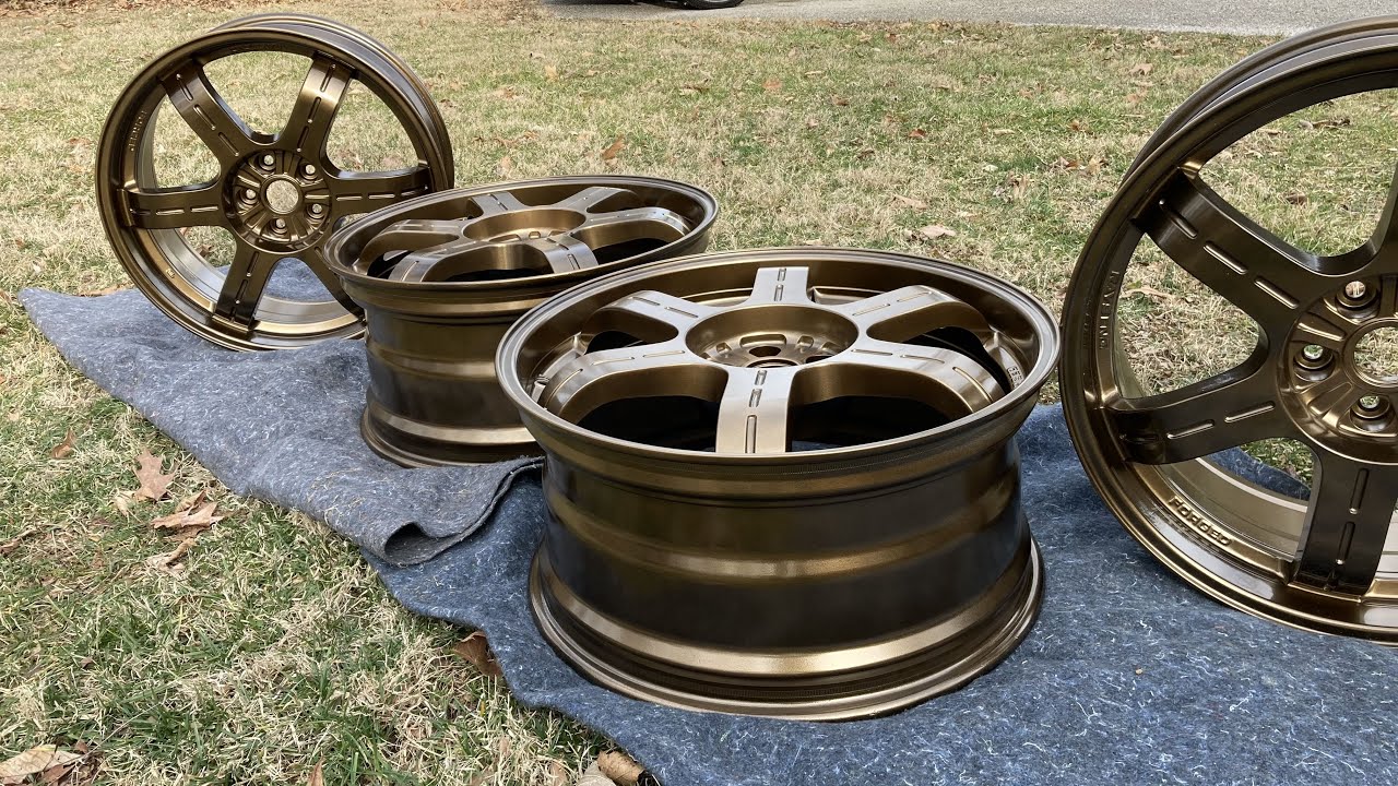 Wheels in Bronze Chrome Powdercoat Color. Prismatic Powders PMB-4124