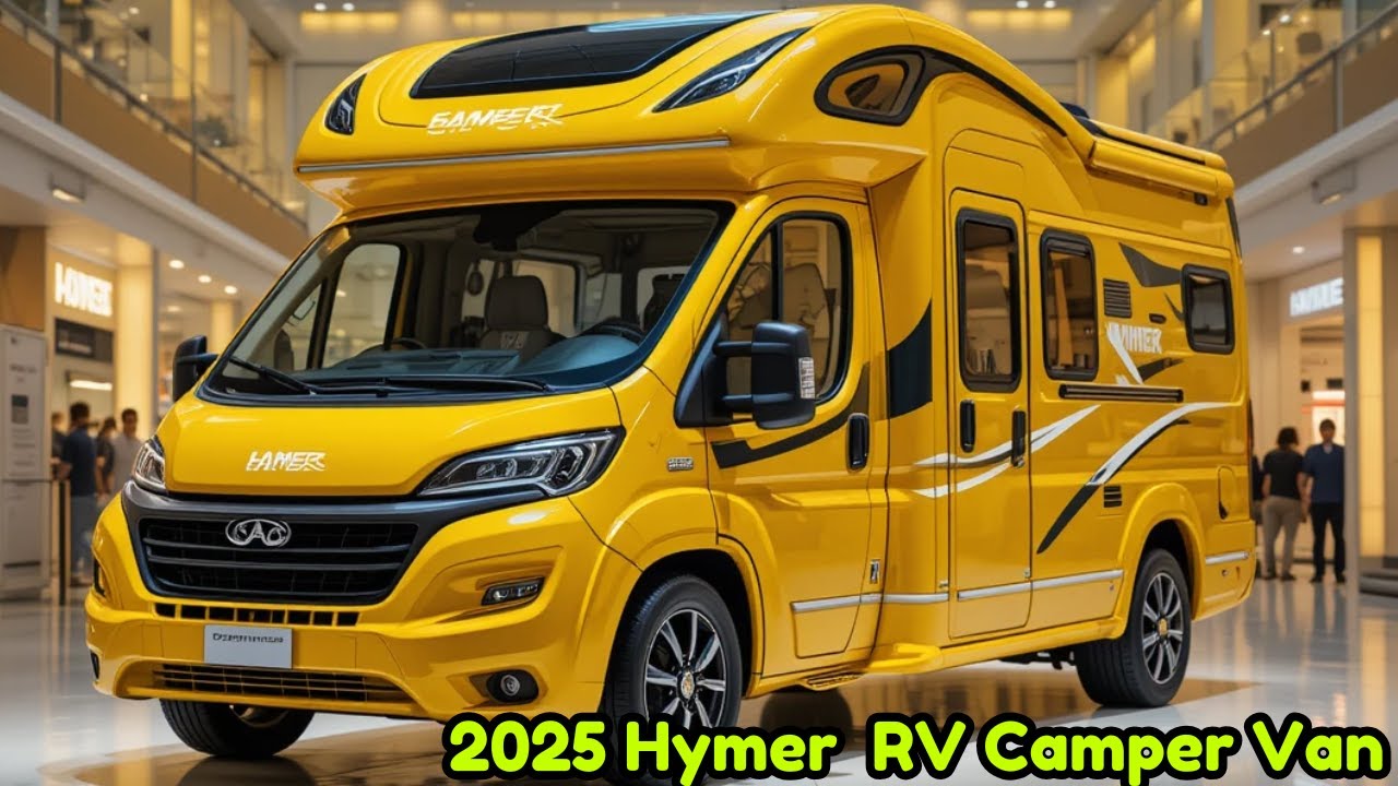 Hymer Camper Van Tour 2025 | Vibrant Yellow 4x4 Off-Road Motorhome with Solar Power and More!