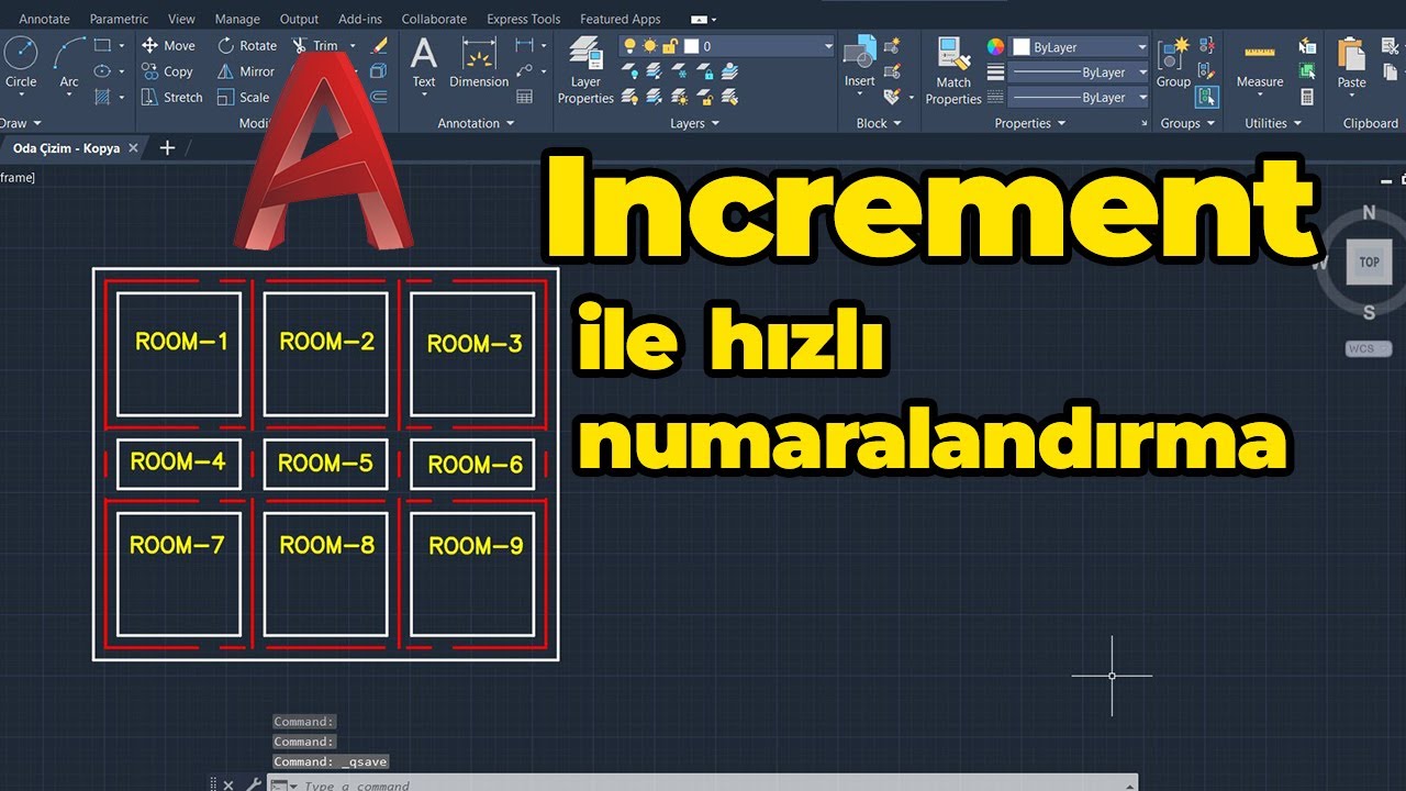 AutoCAD'de Oda Numaralandırmanın Pratik Yolu!