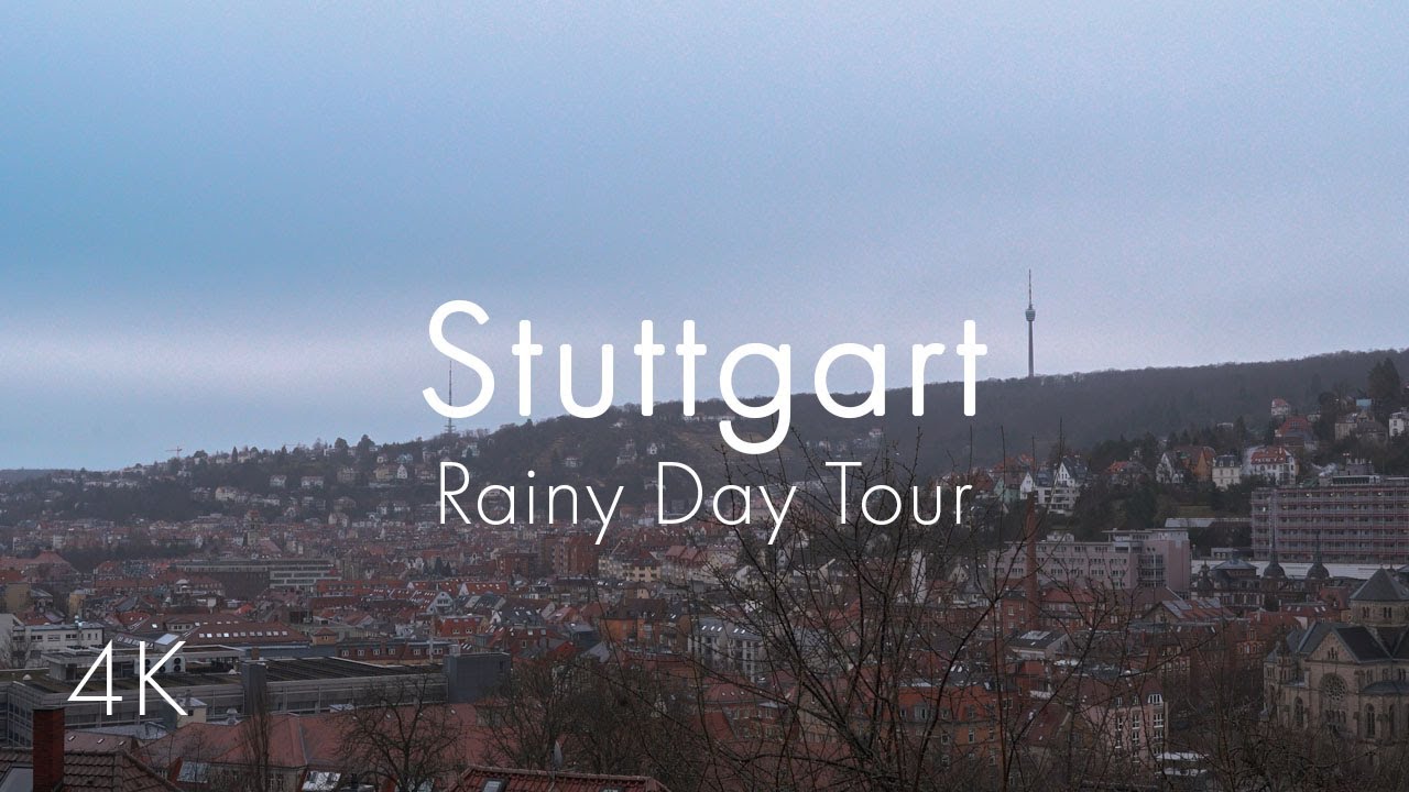 Stuttgart | Rainy Morning | Walking Tour | 4K