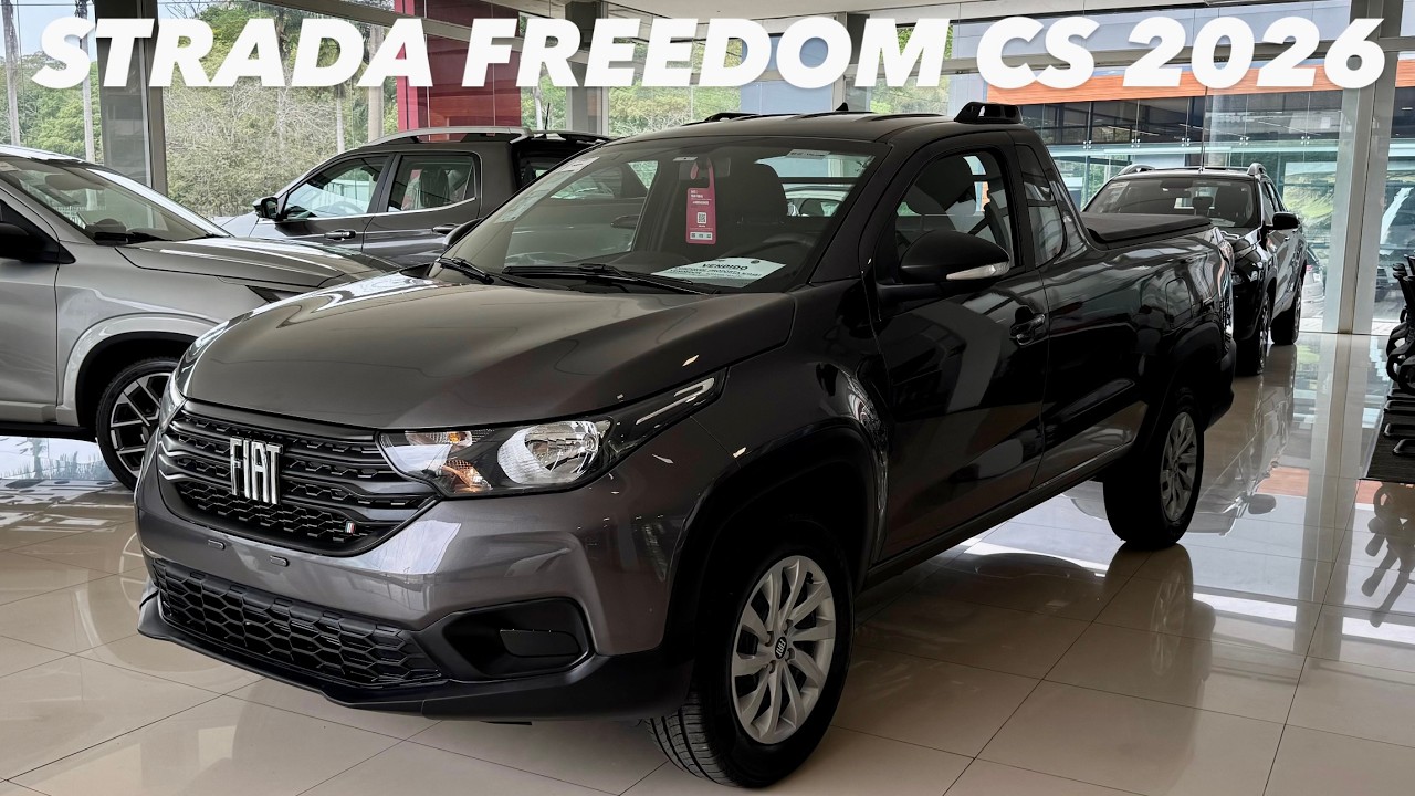 AVALIAÇÃO FIAT STRADA CABINE SIMPLES FREEDOM 2026 - A VERSÃO CABINE SIMPLES + COMPLETA DA STRADA!! 