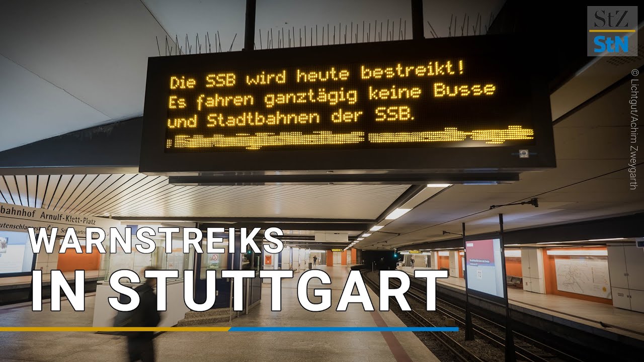 Warnstreiks in Stuttgart: Kitas geschlossen, Busse und Bahnen fallen aus