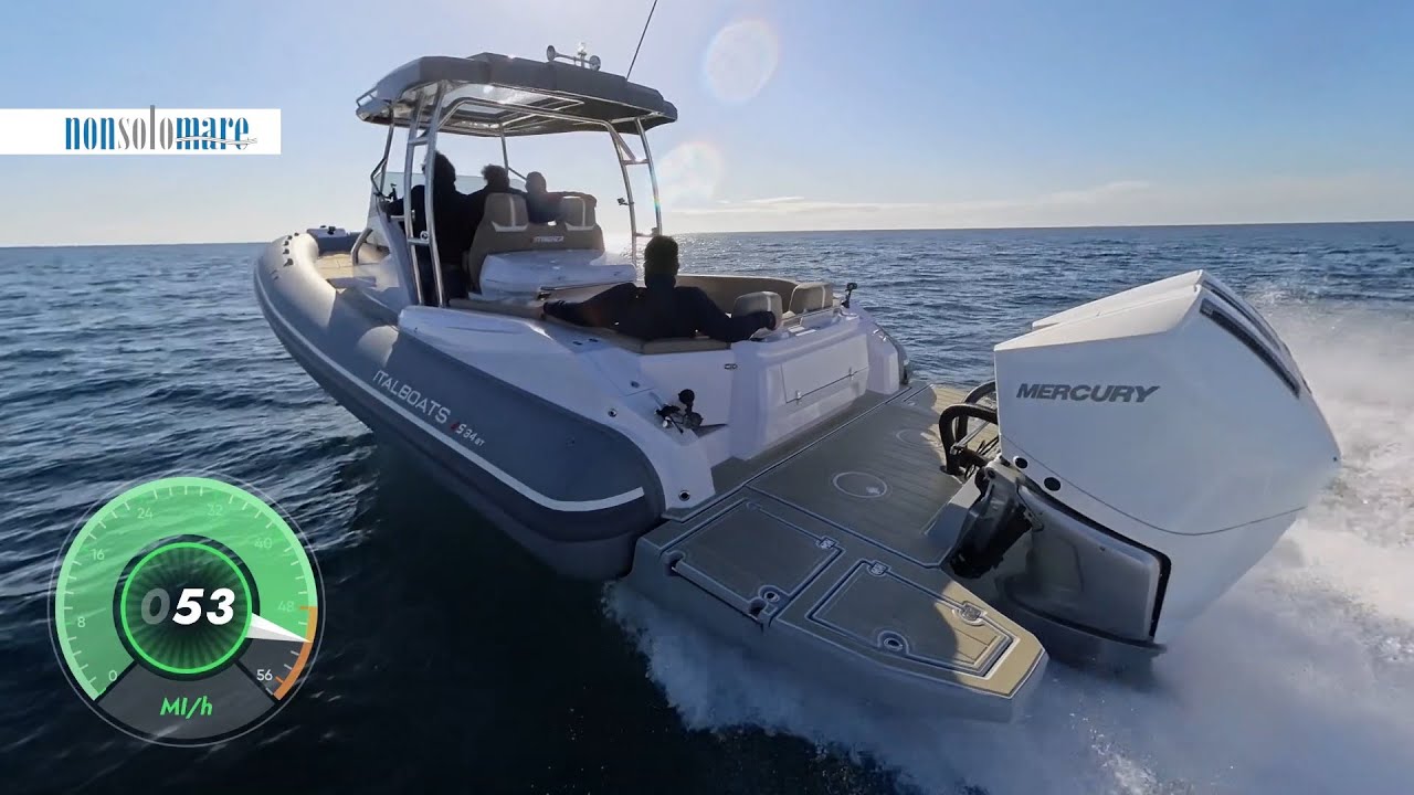 Stingher 34GT by Italboats prova in mare con 2 Mercury V8 da 300cv
