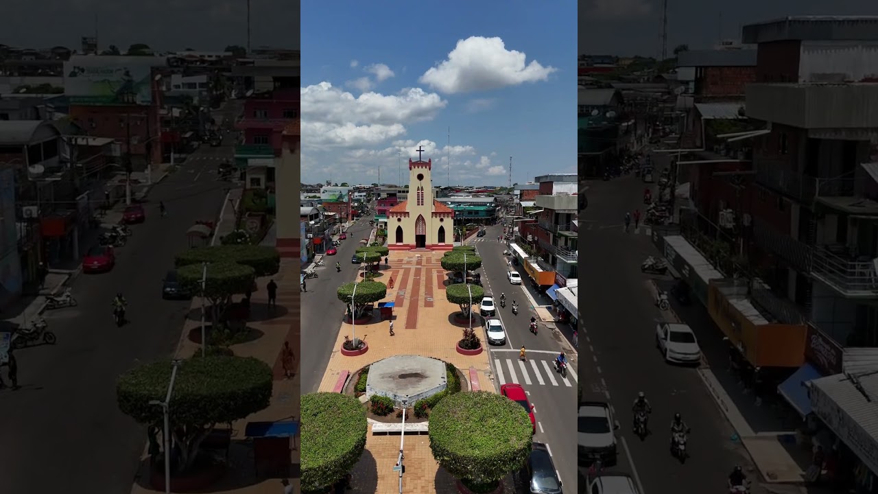 Площадь Санта-Тереза ​​в Тефе в Амазонасе.