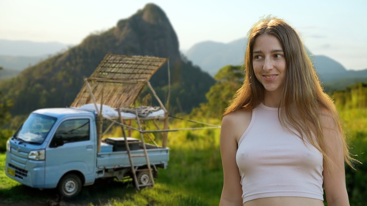 Alone in the Wild Countryside in my Hand Built Bamboo Camper
