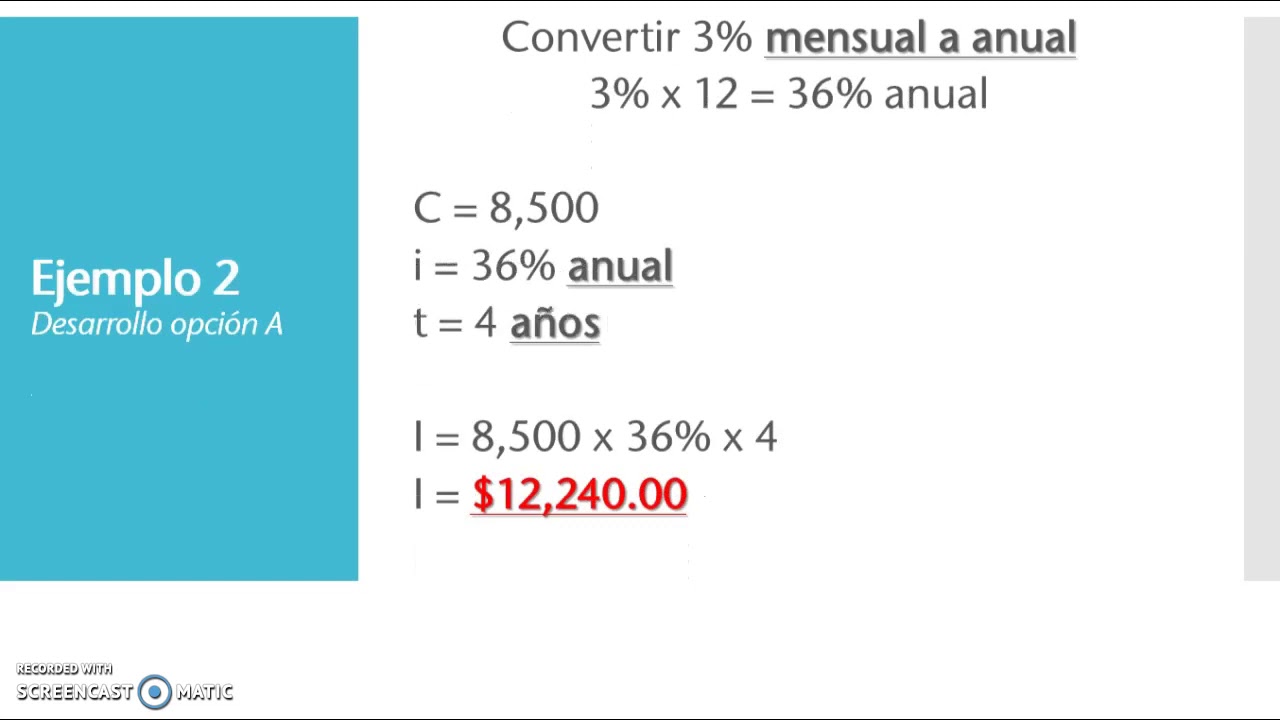 Inter&eacute;s simple - MATEM&Aacute;TICA FINANCIERA