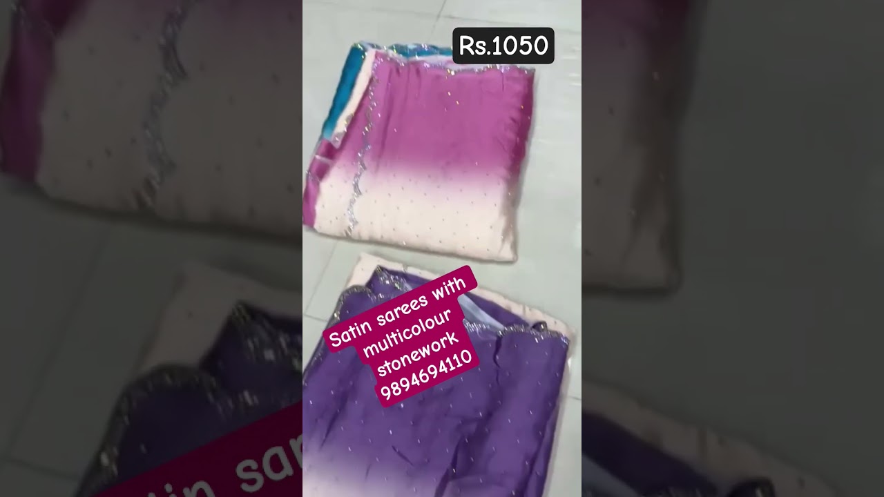 Satin sarees collections #satinsarees #multicolorsaree #boutique