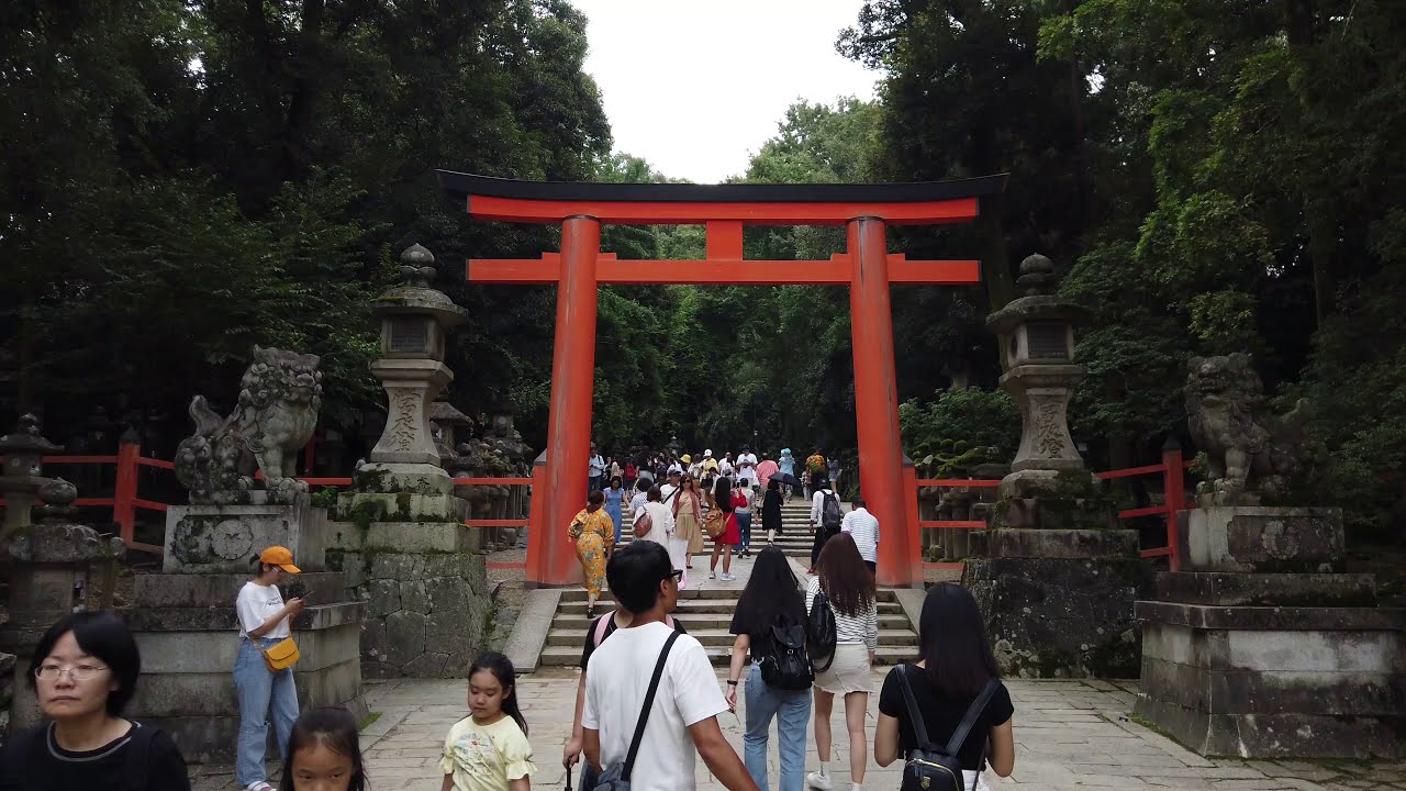 4K Architecture Tour : UNESCO World Heritage Site : Kasuga-Taisha Shrine 春日大社 (Nara, Japan) Walk 155