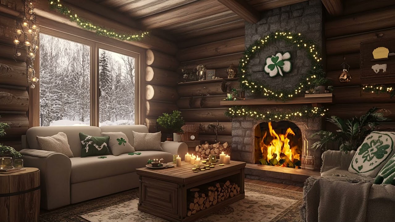 Soft Winter Snow And Fireplace Ambience Surround You With Quiet Warmth
