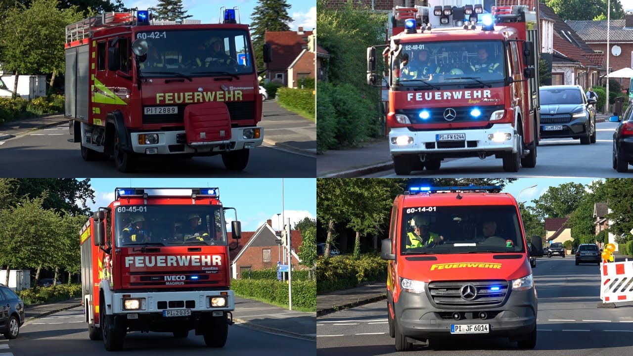 [Brennt Scheune auf Bauernhof FEU G!] Einsatzfahrten FF Brande-Hörnerkirchen + Westerhorn