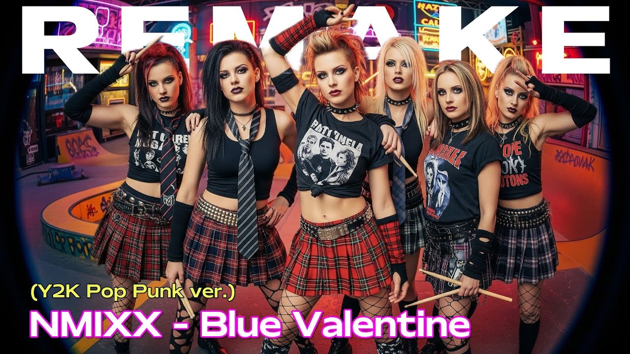 💔 짝사랑 포기하고 락스타가 되기로 했다 | NMIXX - Blue Valentine (Y2K_Pop Punk Remake)