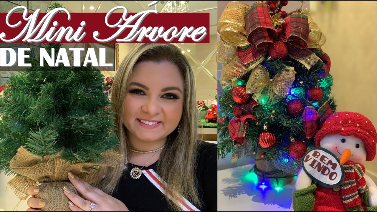 DECOR DE MINI ÁRVORE DE NATAL | DIY MINI LAÇOS E LAÇO DUPLO