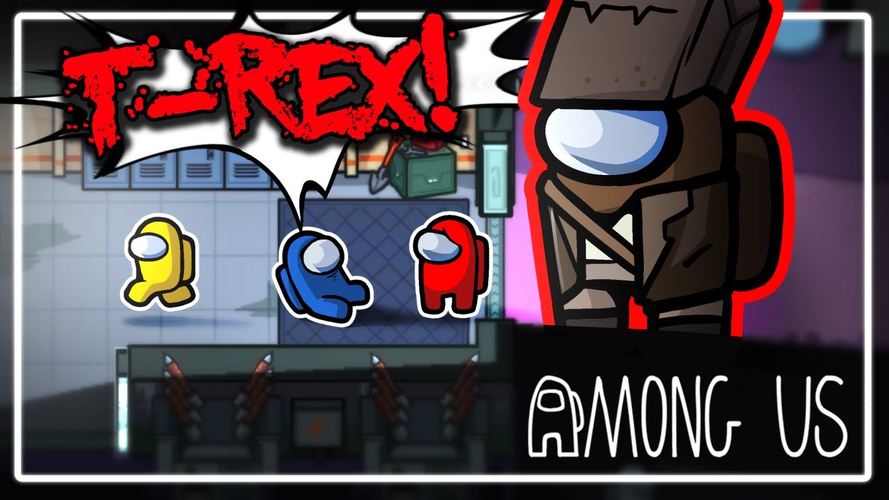 CREWMATES EATEN BY T-REX - Among Us (T-REX Mod)