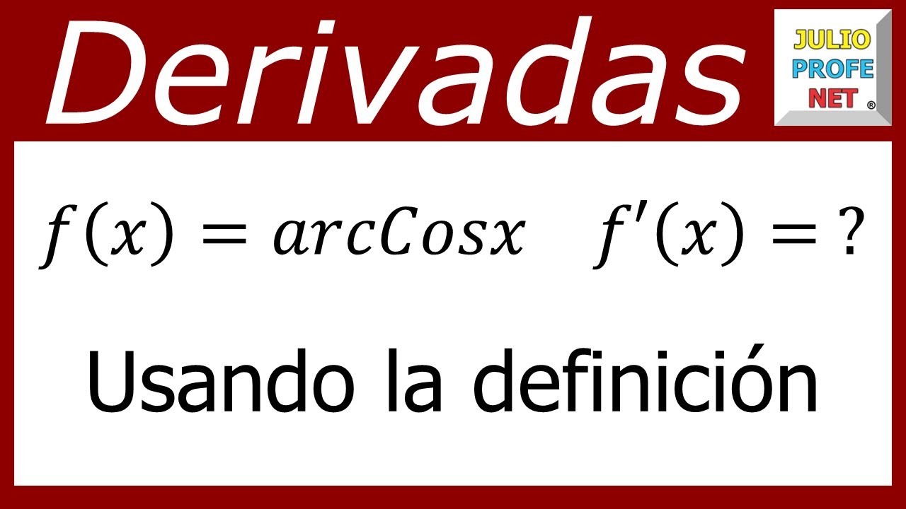 Cómo derivar funciones sin reglas de derivación | Ej. 7 #julioprofe