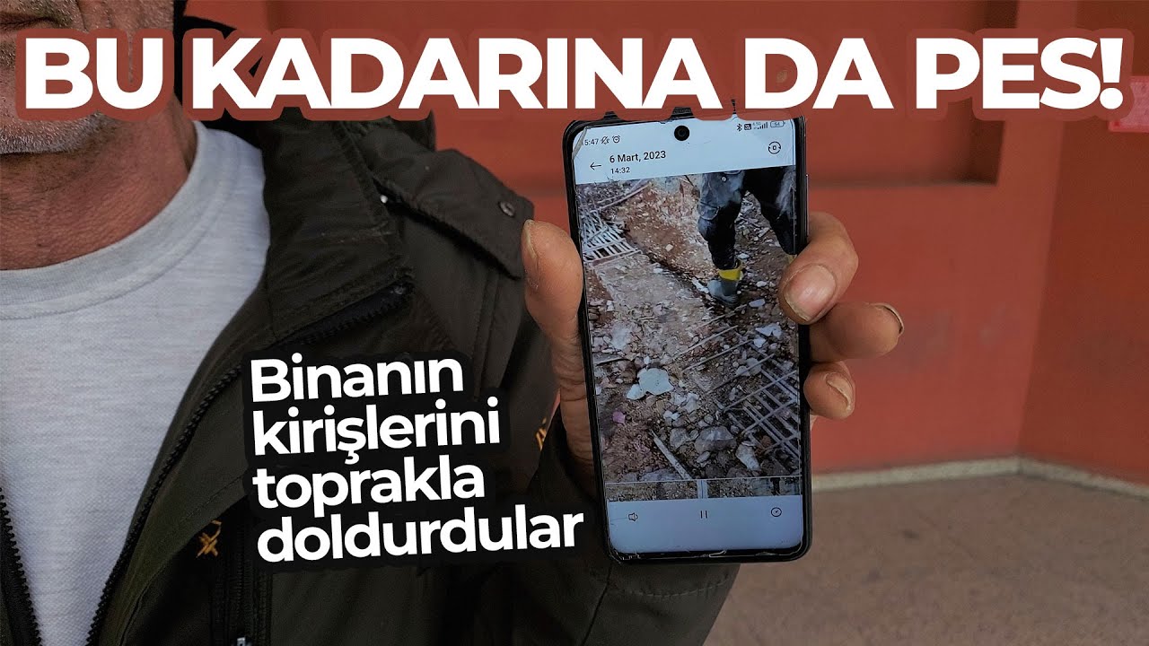 Bu kadarına da pes! Binanın kirişlerini toprakla doldurdular