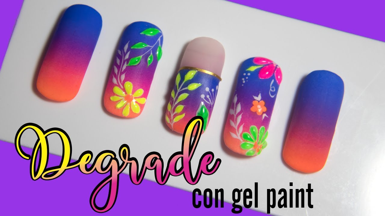 Clase #27 Cómo hacer degrade con gel paint// Esmalte semipermanente//funnailstatyz💅