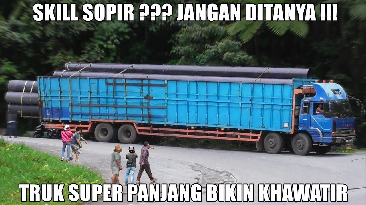 Sasis Truk Berasa Mau Patah, Truk Paling Panjang Bikin Cemas Para Sopir di Sitinjau Lauik