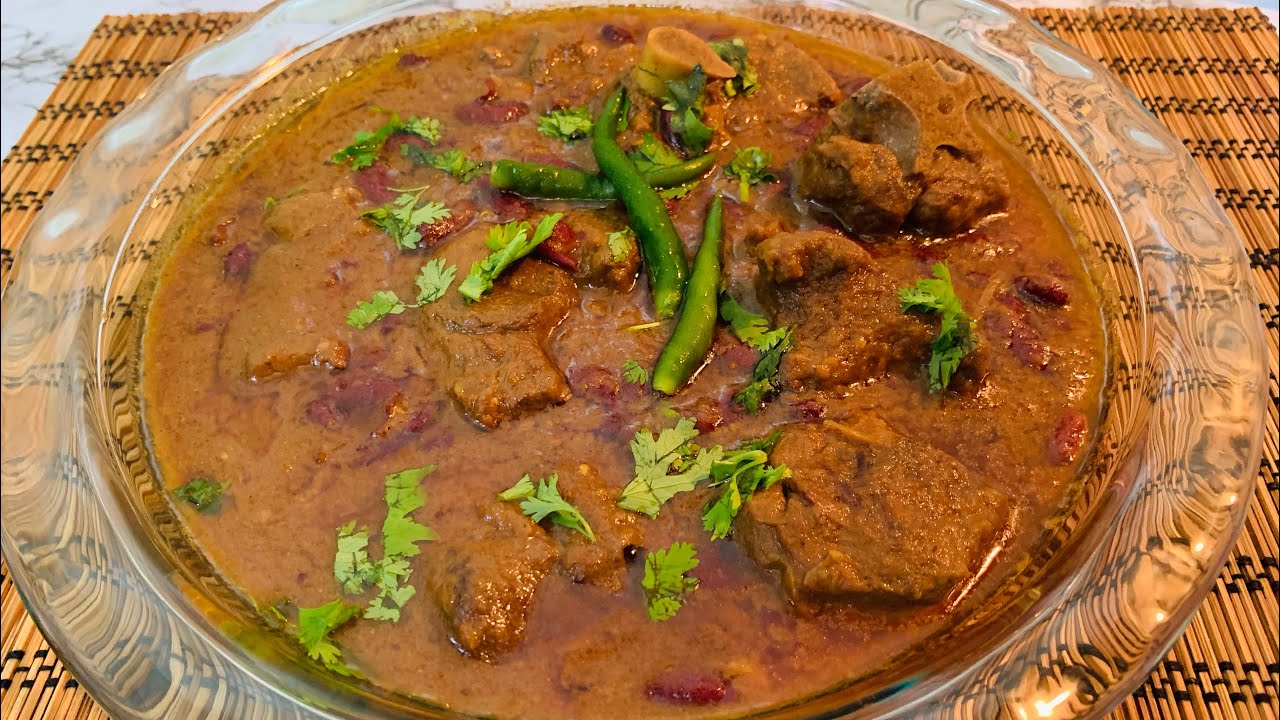 Lamb qorma with kidney beans recipe |  Kidney beans recipe | lamb curry with kidney beans
