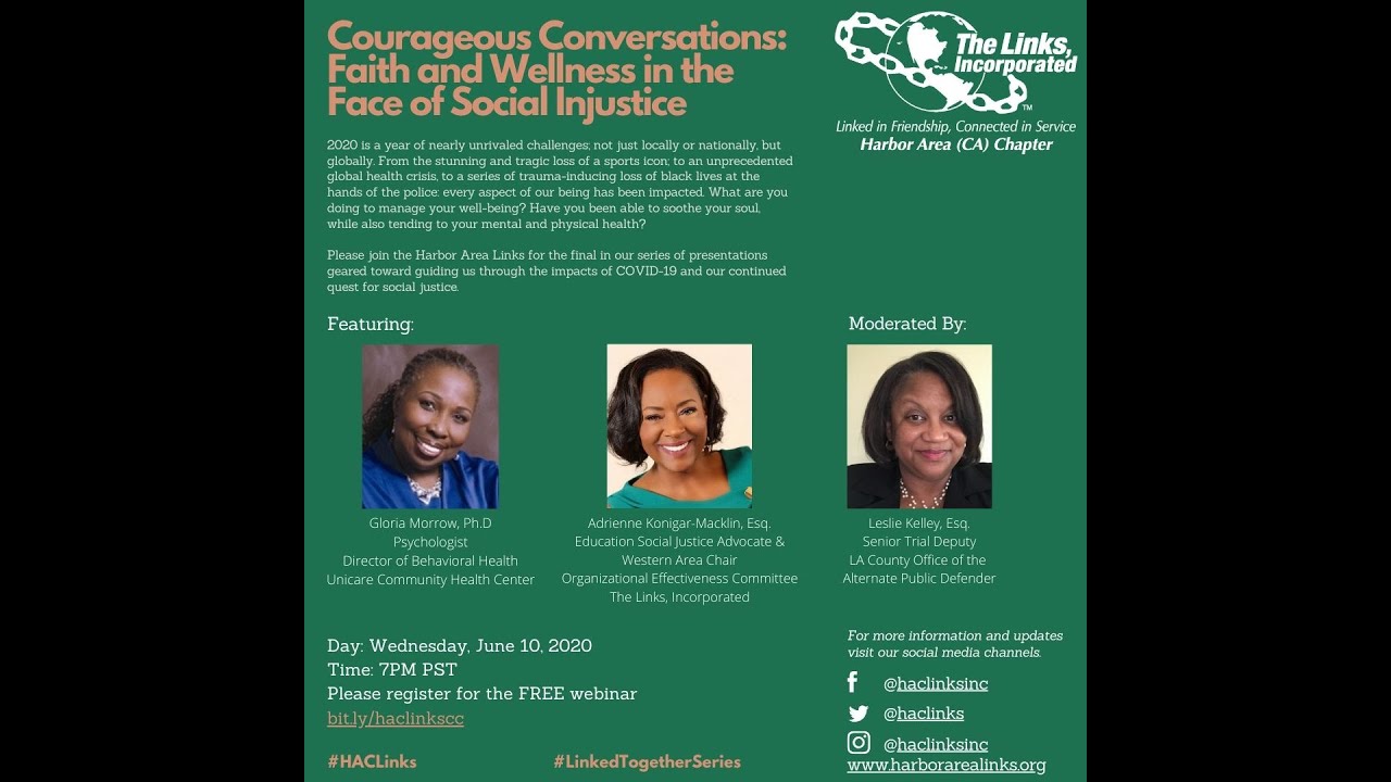 Courageous Conversations - Faith and Wellness in the Face of Social Injustice