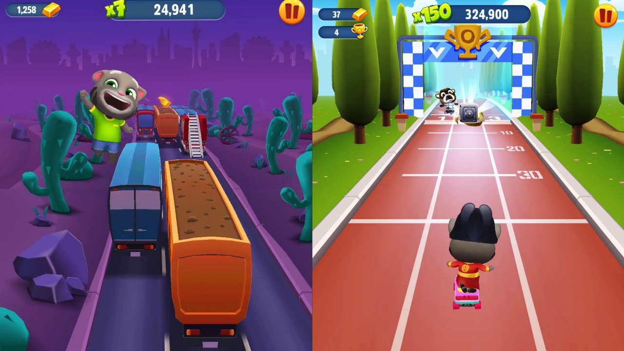 Talking Tom Gold Run Las Vegas vs Summer Of Sports 2024 - Talking Tom vs Fortune Tom