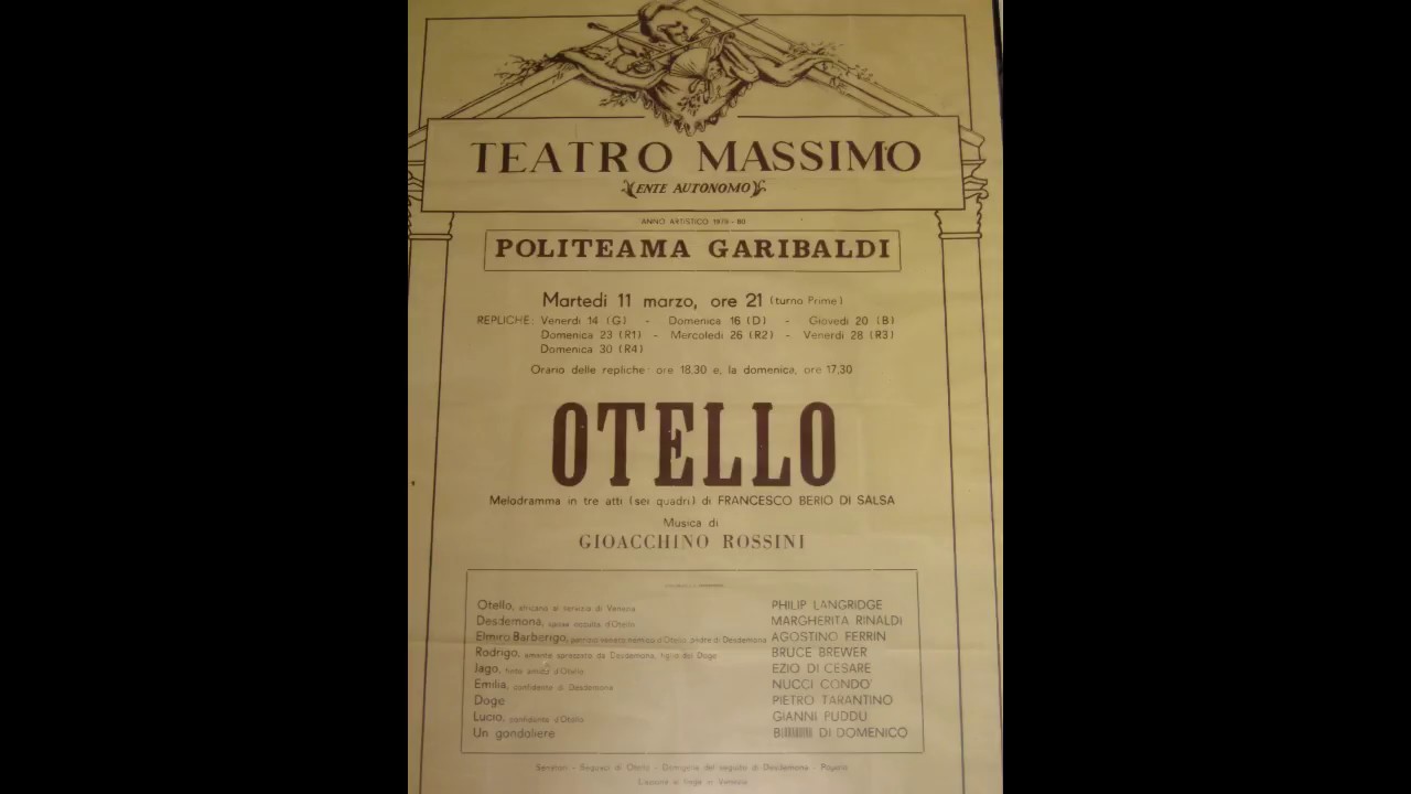 Bruce Brewer "Ah ! Vieni, nel tuo sangue" Otello Rossini, High Ds, High Cs