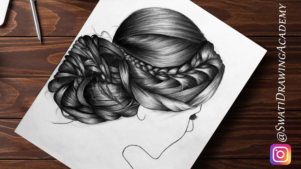how to draw bun hairstyles