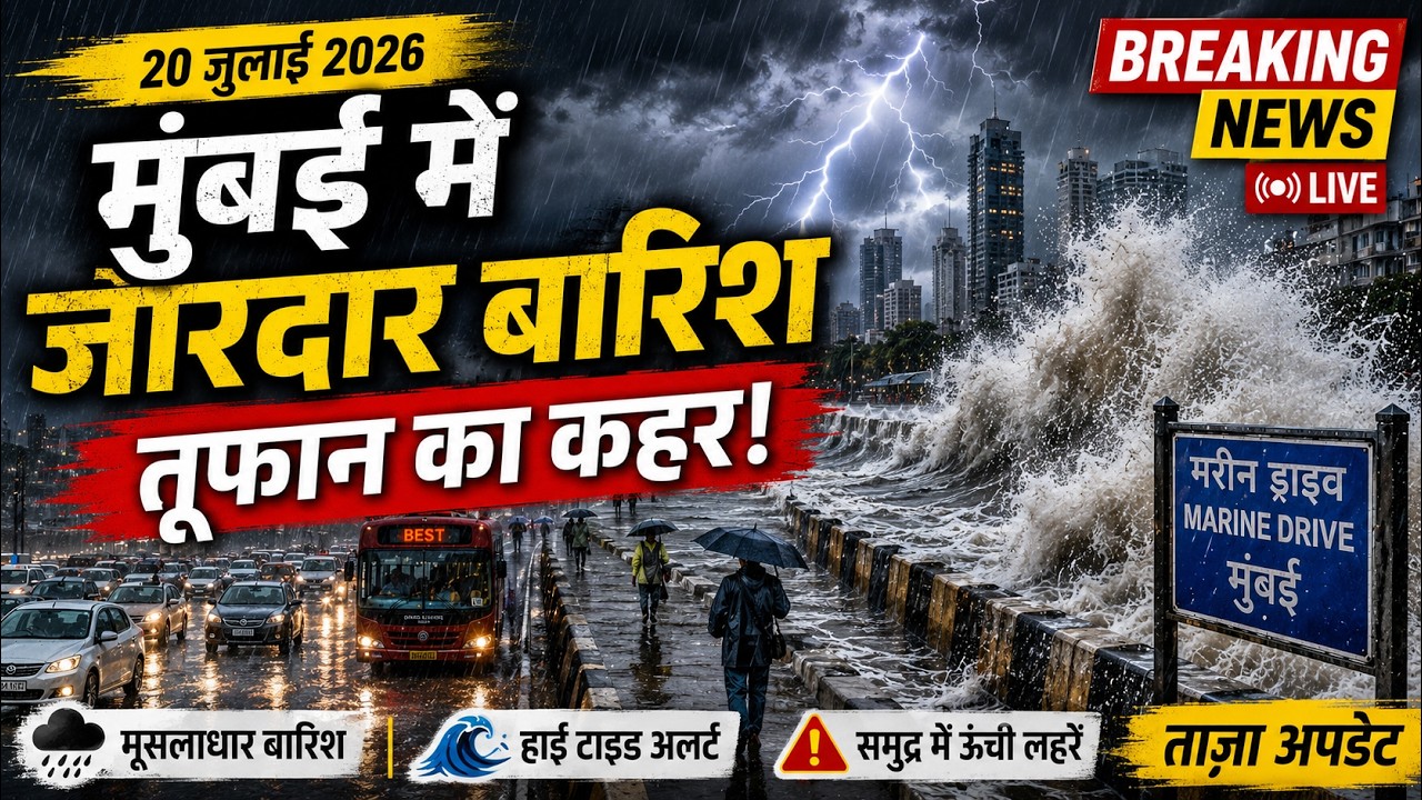🚨 Mumbai Rain LIVE | 20 July 2026 | Heavy Rain Alert | High Tide Update | Mumbai Weather Live