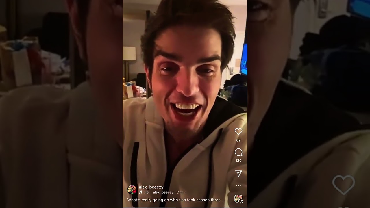 Alex B Fishtank Live deleted IG rant