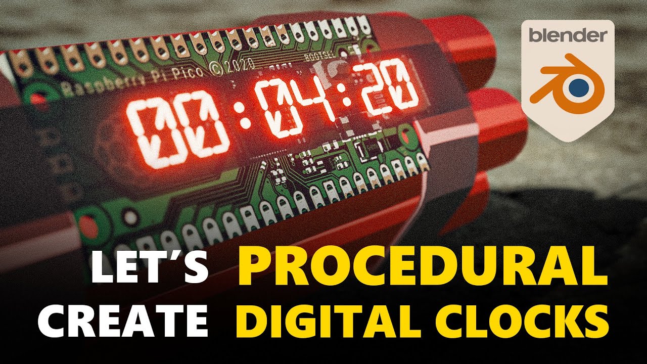 Make a Working Digital Clock in Blender (Geometry Nodes Tutorial)