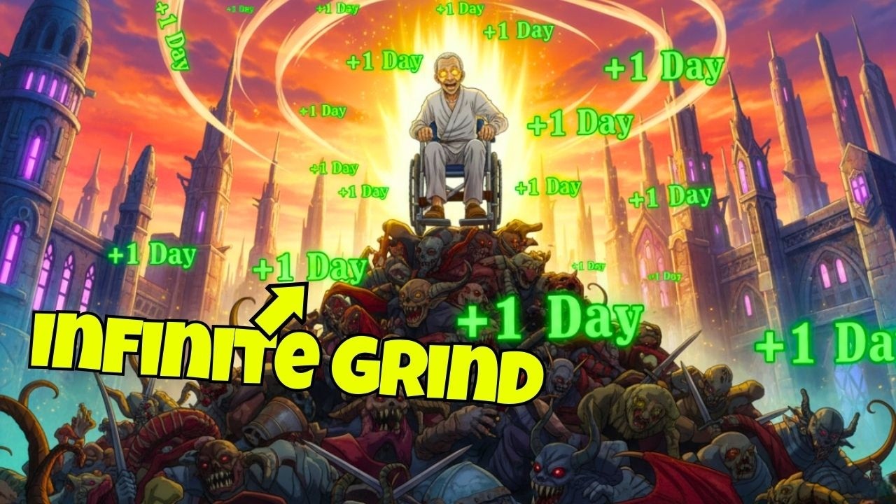 Using a "Glitched" Health System, This Grandpa Grinds Until He Lives for ETERNITY! | Manga Summary |