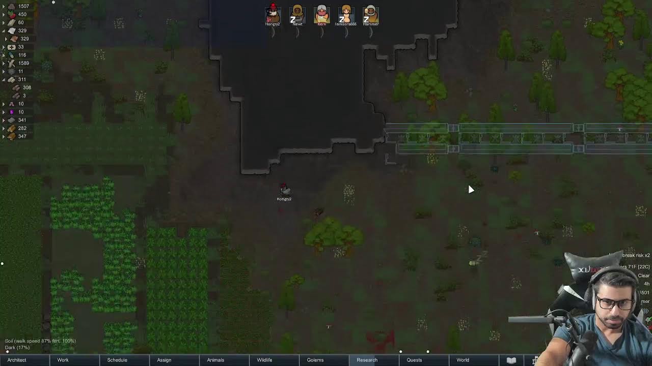 [Rimworld] 1 Hungry Pawn (675% Hunger Rate)