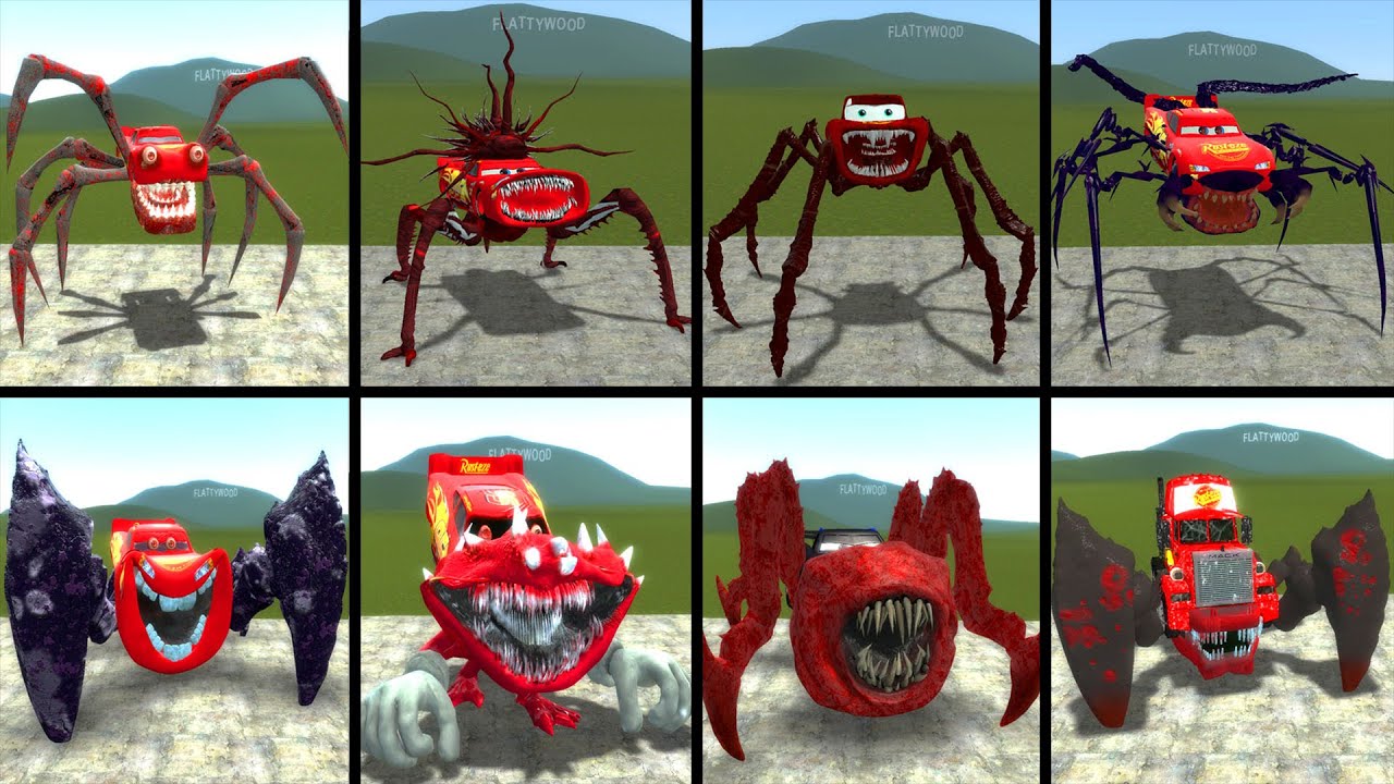 MONSTER EATERS TAKE OVER: MCQUEEN EATER, SQUID GAME MCQUEEN, TAXI EATER (GMOD)