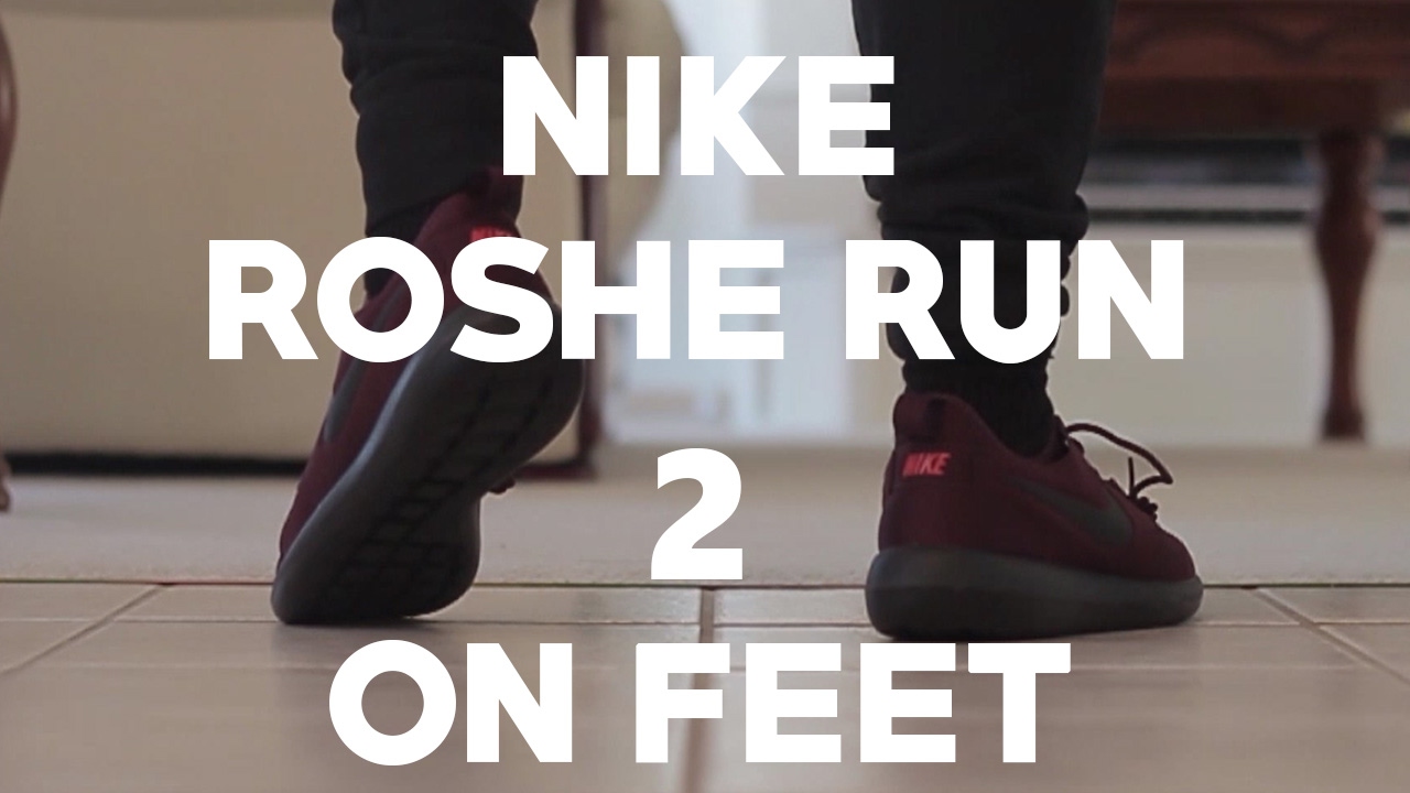 Nike Roshe Run 2 Red and Black - On Foot Video