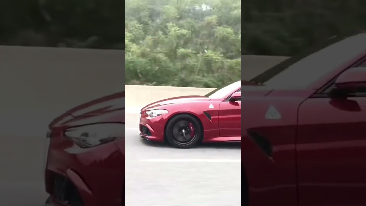 Cruising along in my Alfa Romeo Giulia Quadrifoglio!!