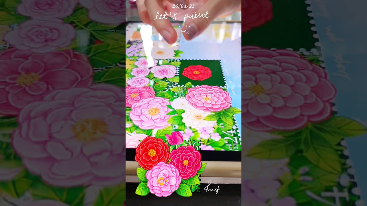 Red Rose 🌹 Painting Time-lapse 
