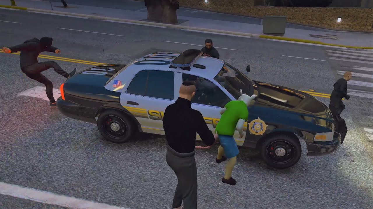 if we all kick this cop car it will disable it