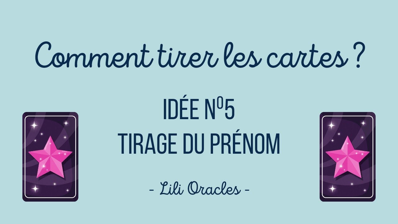 Oracle des miroirs ✨ Apprends à tirer les cartes ✨ Tirage du prénom ✨