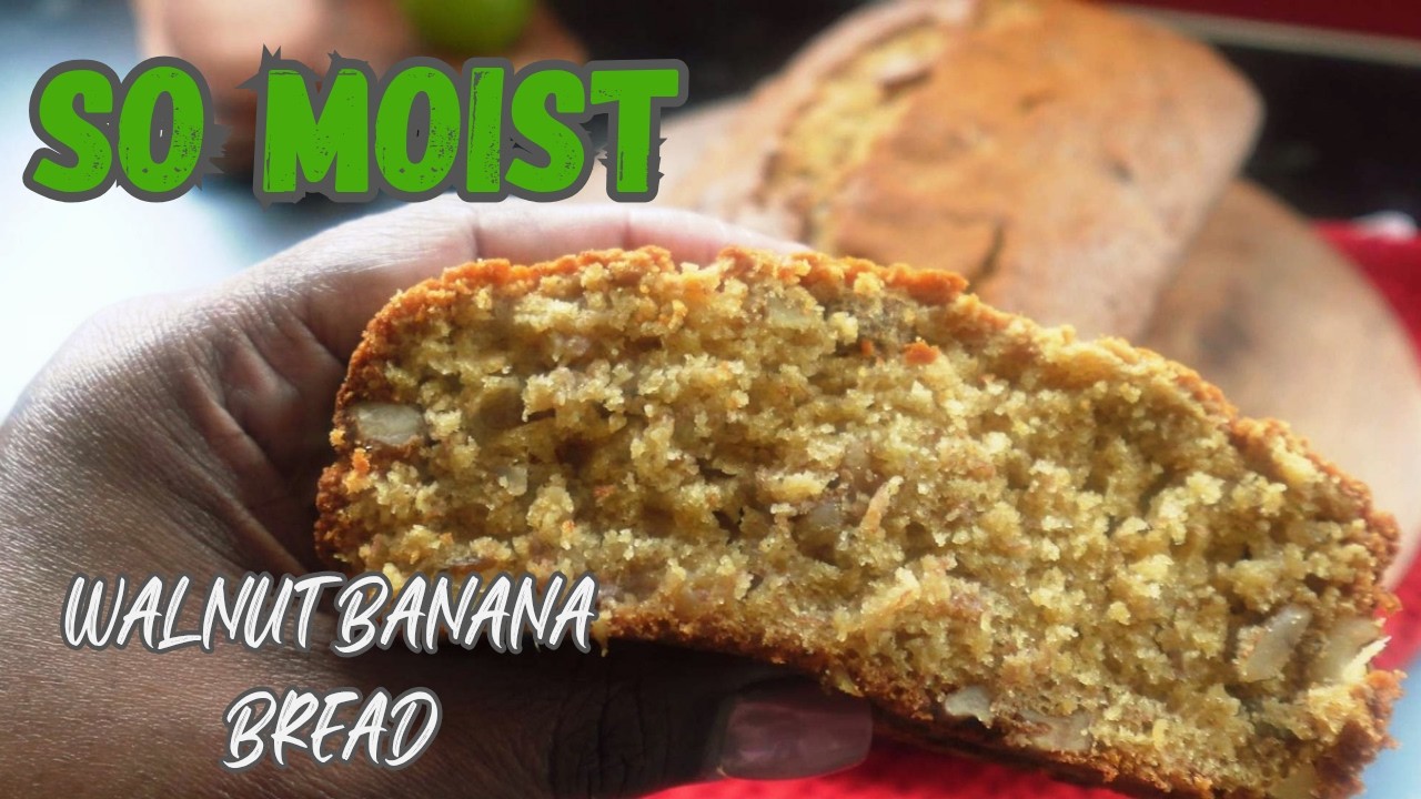 Easy Banana Bread With Walnuts Recipe | No Mixer Needed