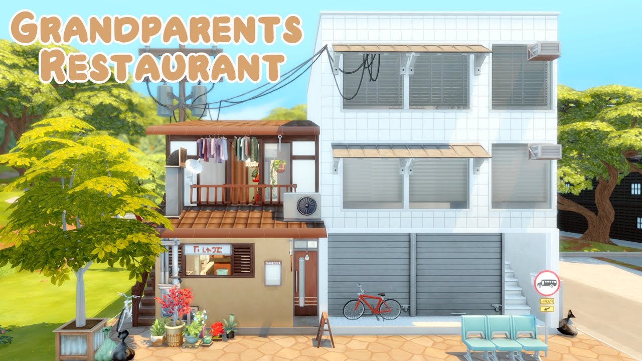 Grandparents Restaurant 👴🍣 | The Sims 4 | No CC | Stop Motion Build