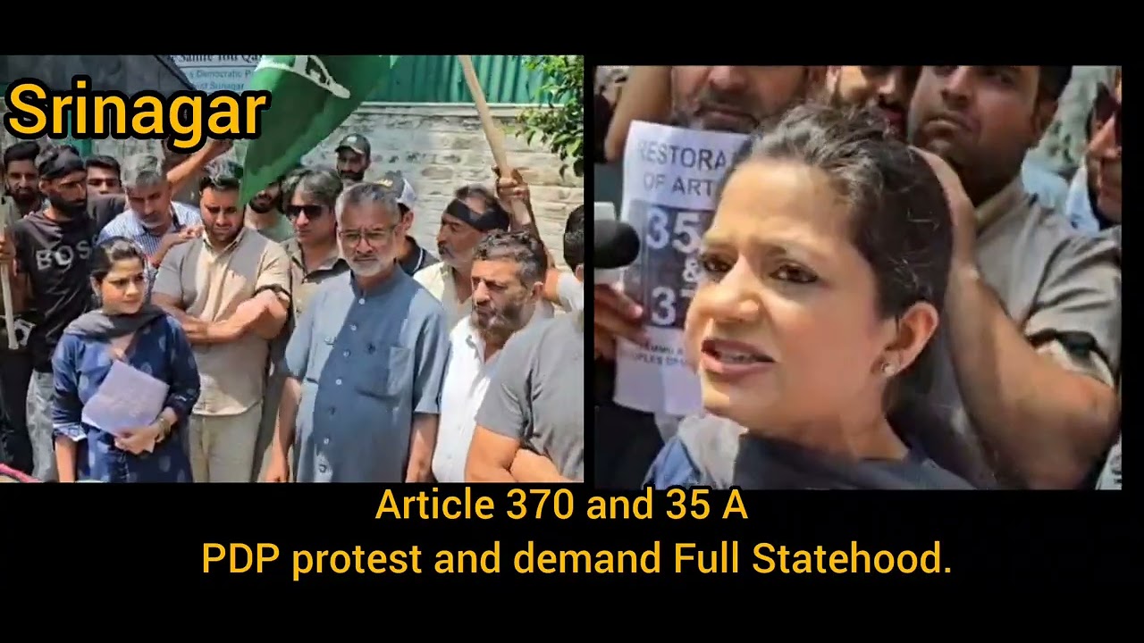 Article 370 and 35 A  , PDP  protest and demand Full Statehood.