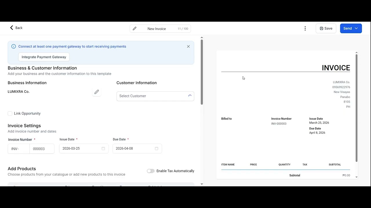 How to Create and Send Invoices to Clients Using Zappify io
