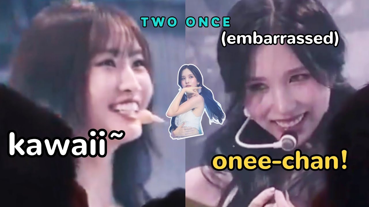 mina gets *embarrassed* by SaMo's teasing in front of a crowd 😆