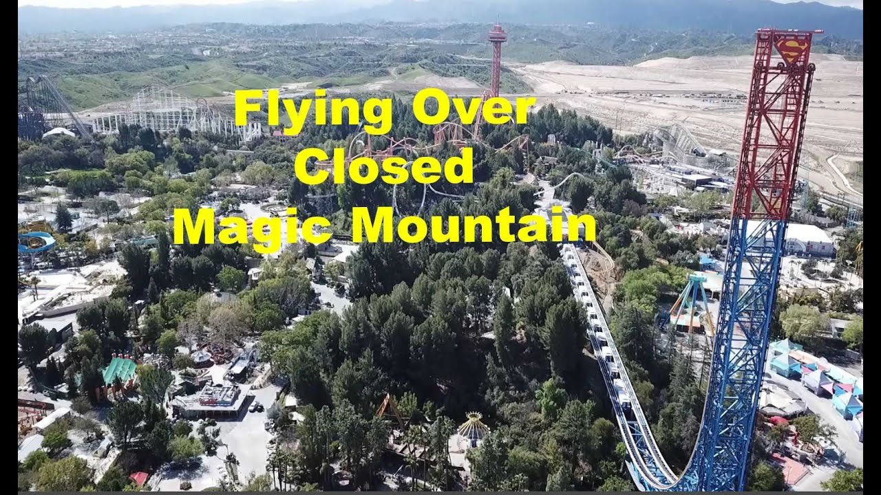 Six Flags Magic Mountain - CLOSED- drone flyover
