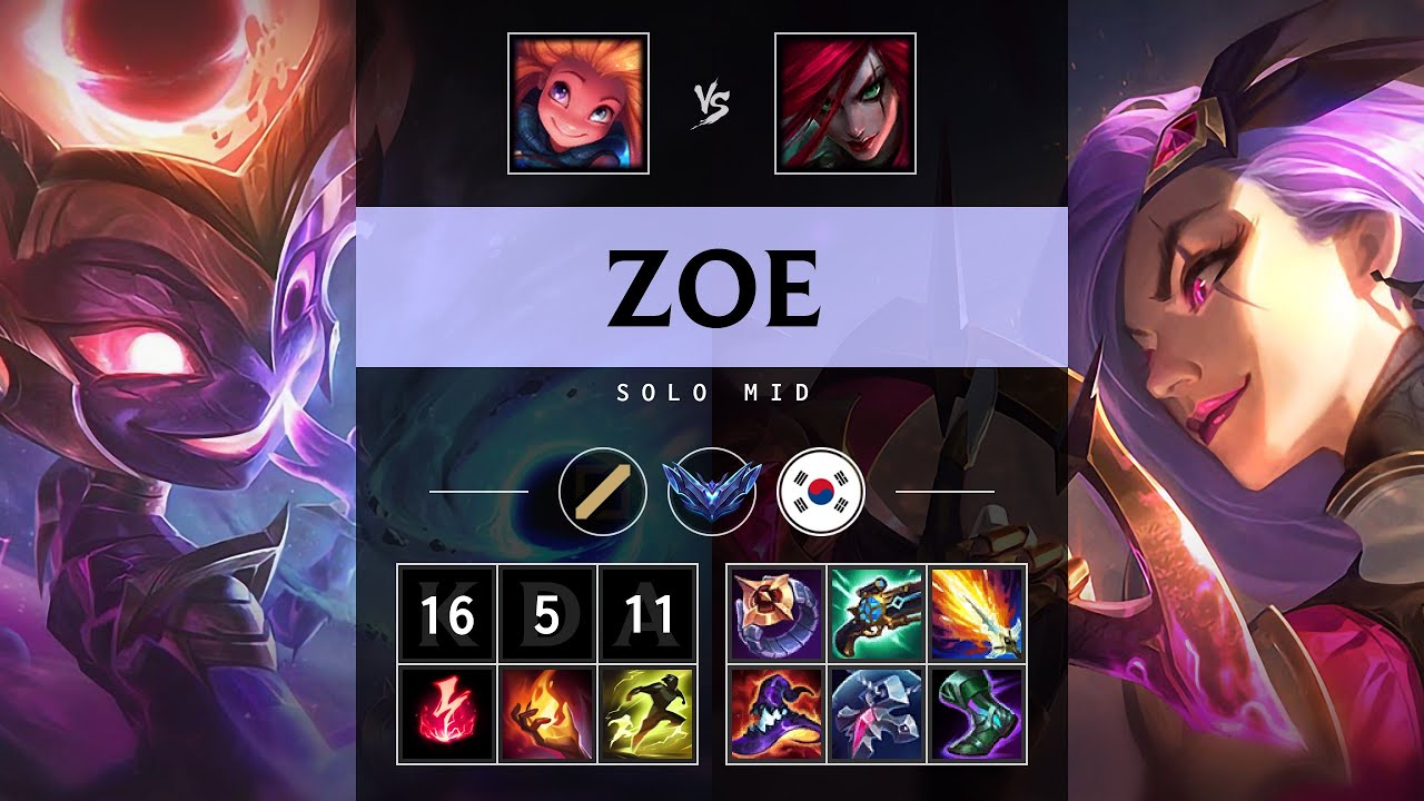 Zoe Mid vs Katarina - KR Diamond Patch 25.17