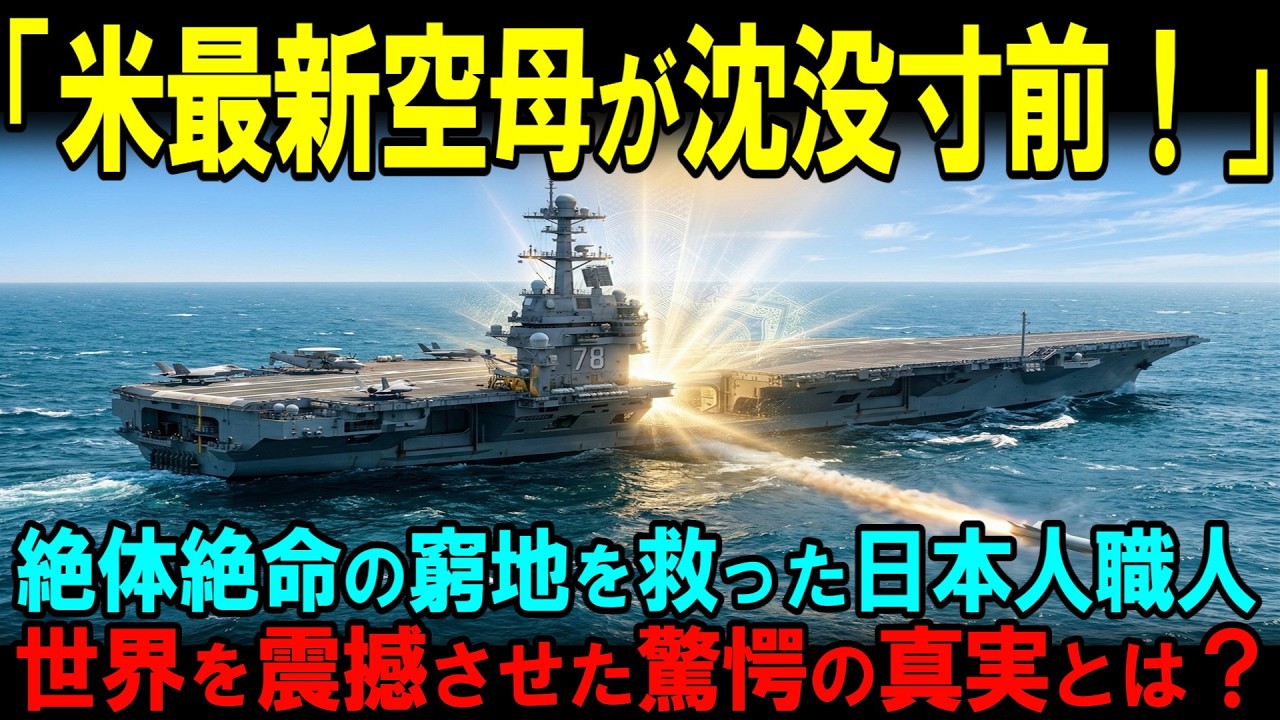 【海外の反応】「最新AIが敗北？嘘だろ…」米海軍最強の空母を救ったのは日本の名もなき職人だった！1 5兆円の巨艦を再起動させた『0 001ミリの奇跡』に全米が涙し跪いた衝撃の真実！
